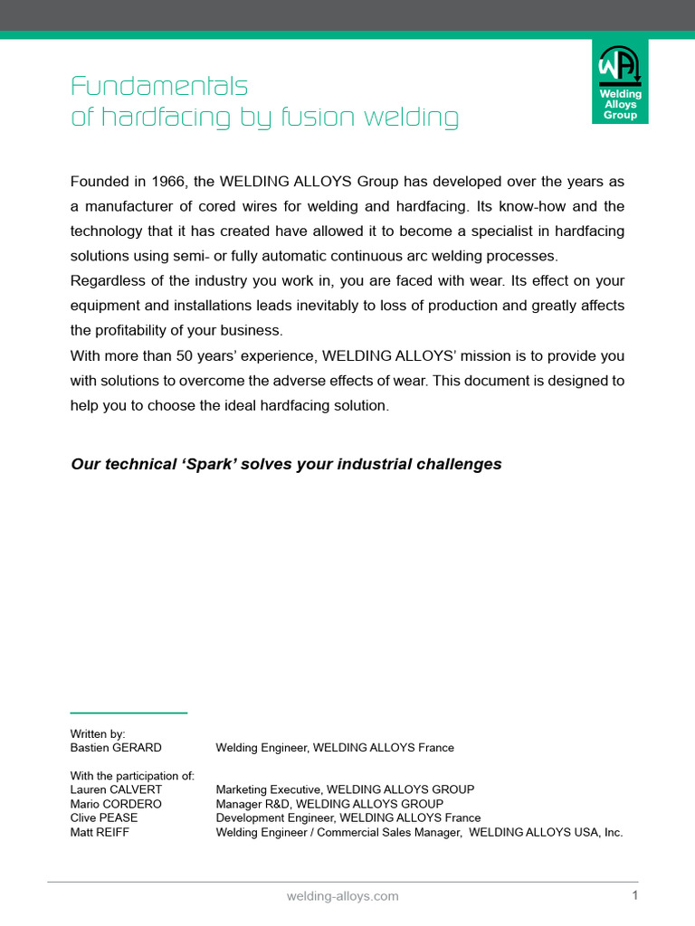 Hardfacing Solutions for Wear Resistance | PDF | Wear | Construction