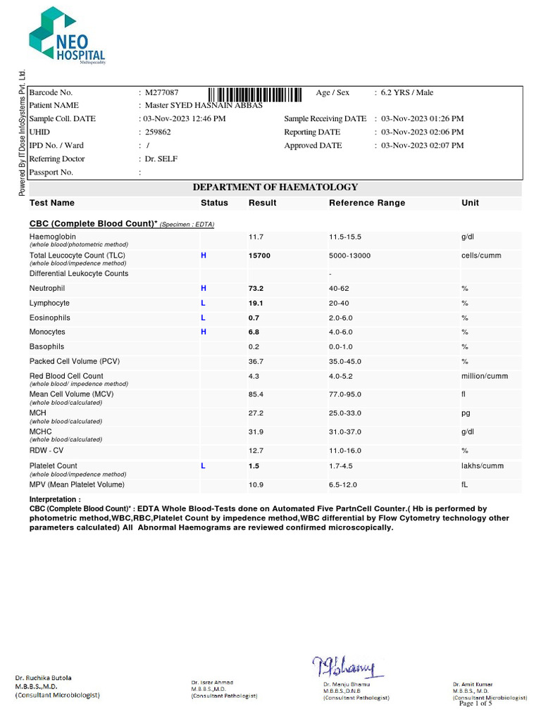Lab Results C Reactive Protein