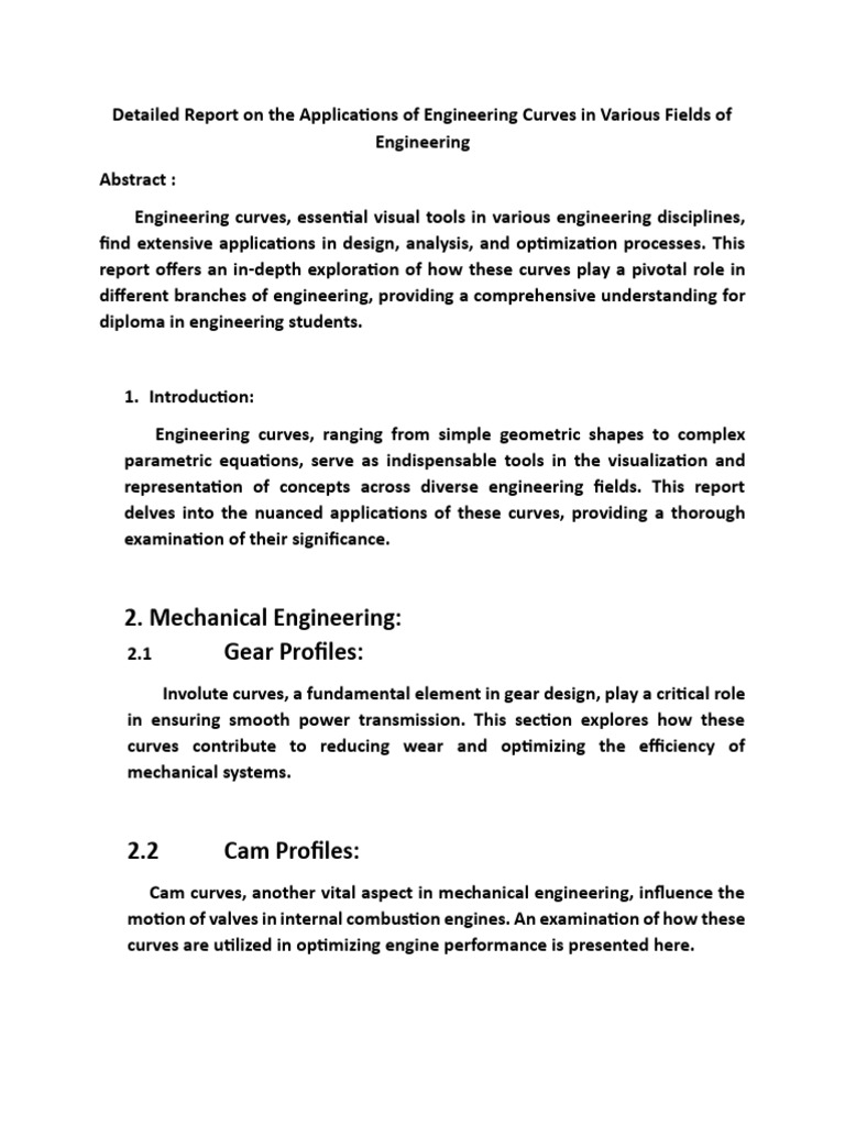 Applications of Engineering Curves | PDF | Engineering | Curve