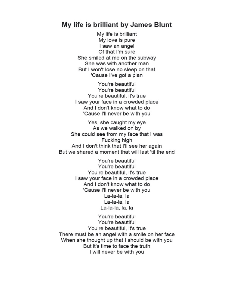 Beautiful Lyric | PDF | Song Recordings Produced | Recorded Music