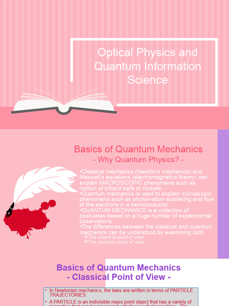 Optical Physics and Quantum Information Science PDF Quantum