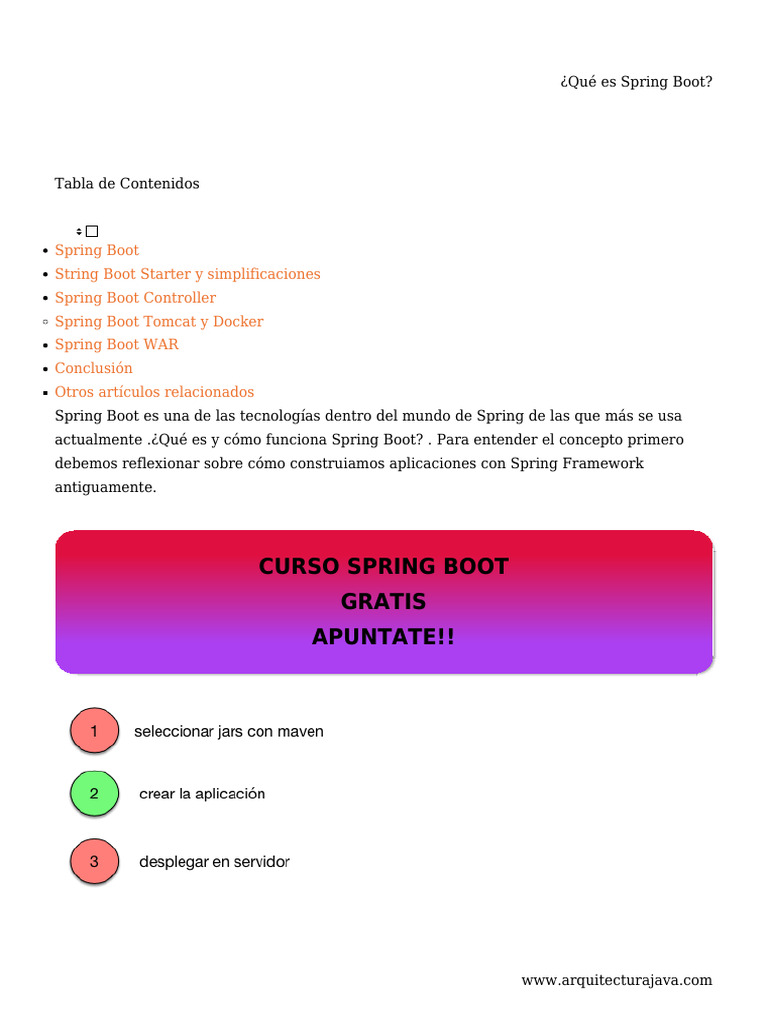 Introducción a Spring Boot y su uso | PDF | Spring Framework | Java ...