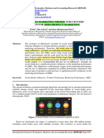 2022 Erwin Et Al Social Media Marketing Trends Influencer's Account For SMEs Product Marketing