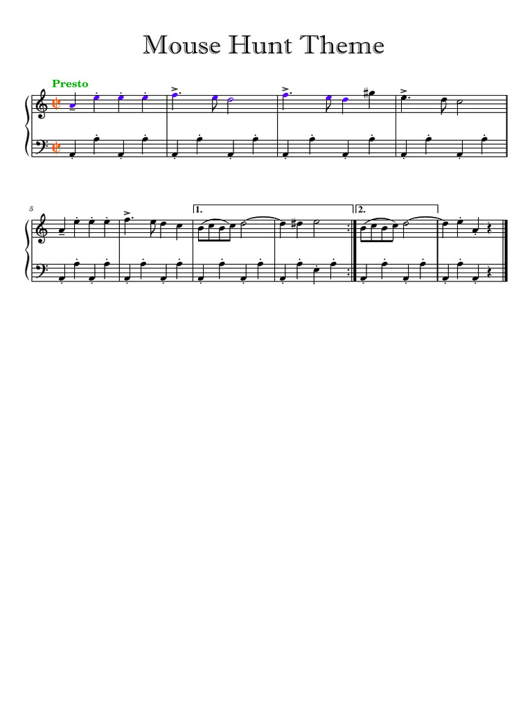 Mouse hunt theme pdf