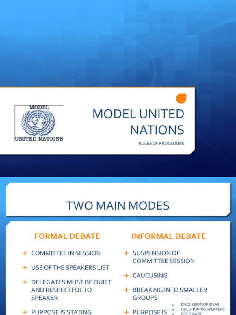 MUN Procedures | PDF