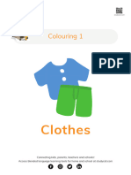 Worksheet Clothes Colouring 1