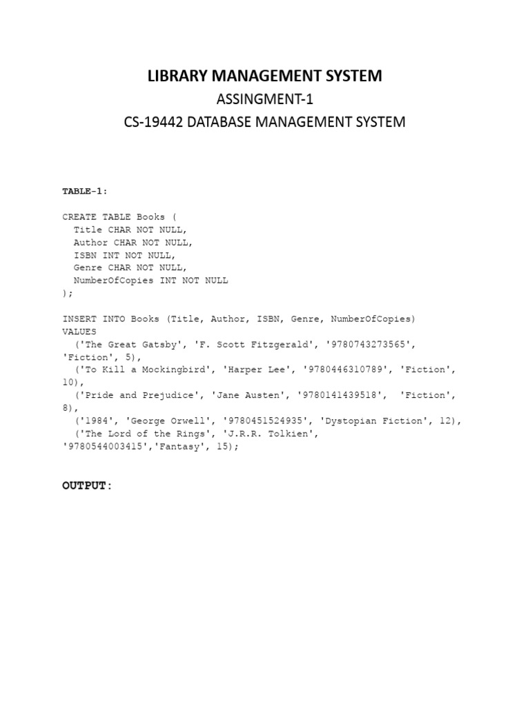 Library Management System | PDF