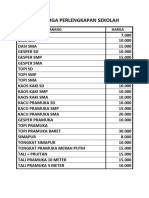 Daftar Harga Perlengkapan Sekolah