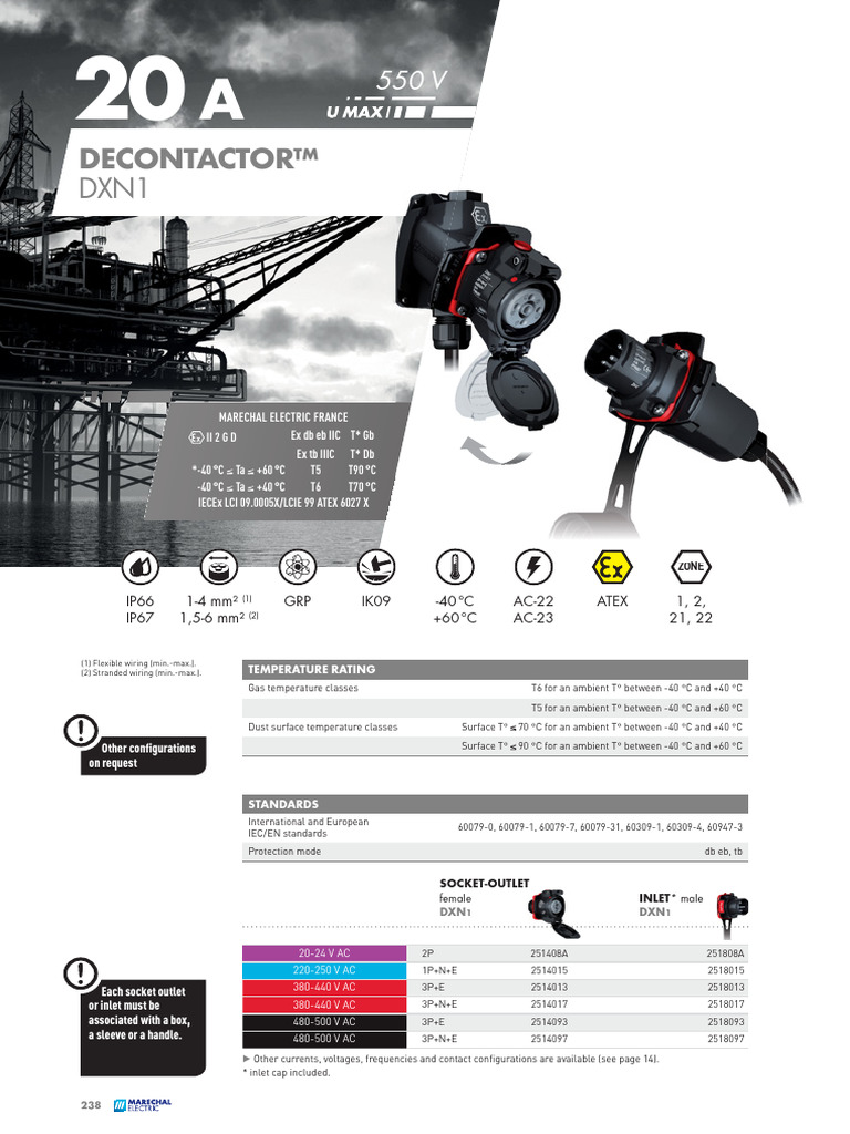 Marechal DXN1 Decontactor Range en | PDF | Ac Power Plugs And Sockets ...
