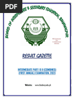 Bise Bahawalpur HSSC Result Gazette 2023