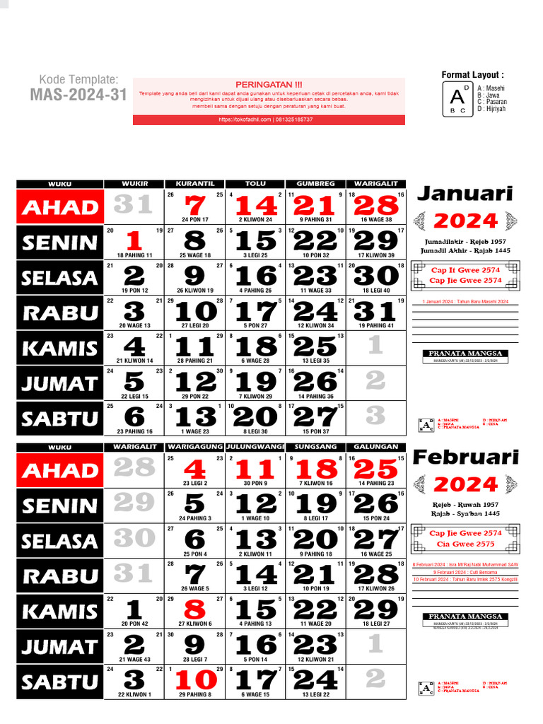 Demo Kalender 2024 PDF
