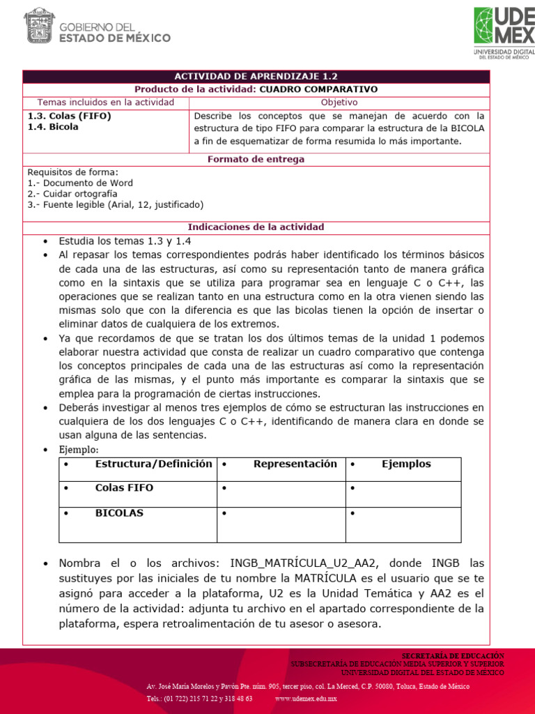 Actividad de Aprendizaje 1.2 | PDF | Lenguaje de programación | C