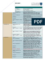 Academic Calendar 2022-2023: MBRSG Graduate Programmes