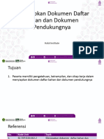 Menyiapkan Dokumen Daftar Bahan Dan Dokumen Pendukungnya