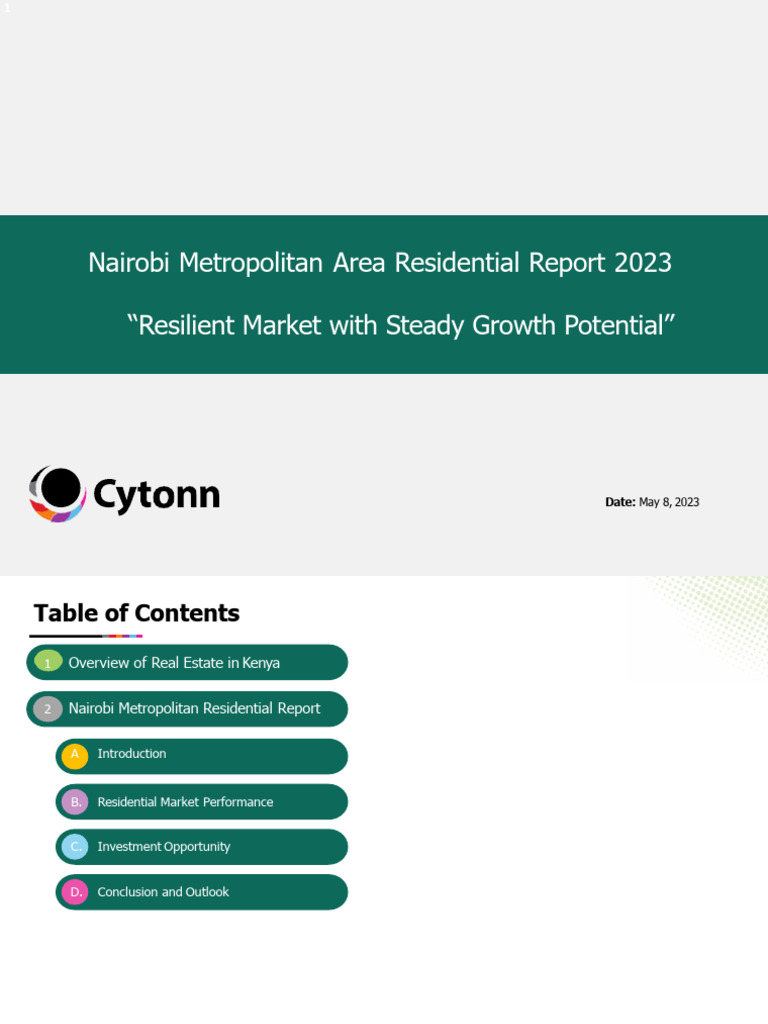 NAIROBI METROPOLITAN AREA NMA INFRASTRUCTURE REPORT 2024 intelligence overview