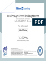 Certificate Of Completion _Developing a Critical Thinking Mindset 