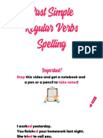 Past Simple Regular Verbs Spelling