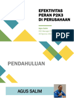 Efektivitas Peran P2K3 Di Perusahaan - Agus Salim