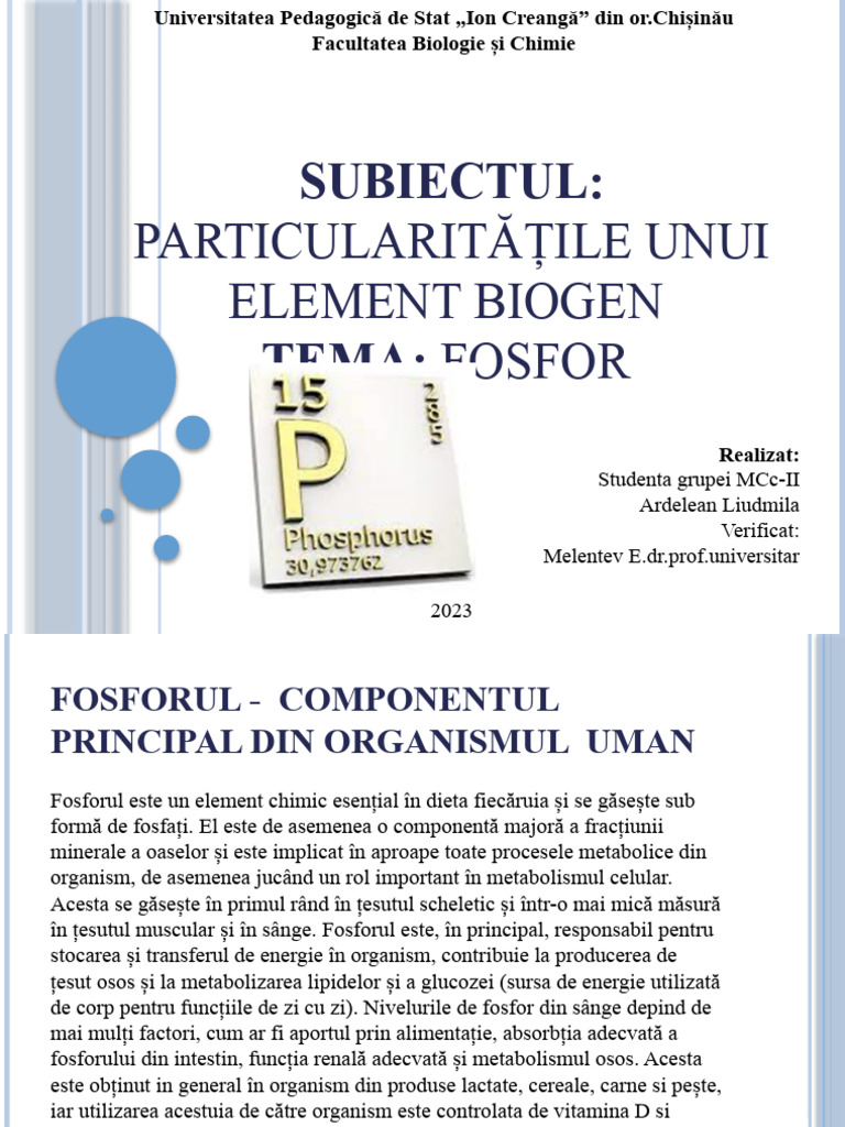 Fosforul Referat | PDF