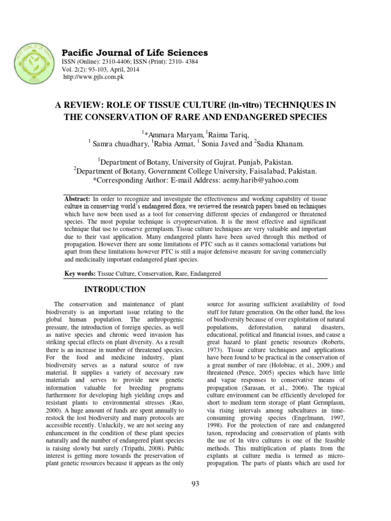 a-review-role-of-tissue-culture-in-vitro-pdf-botany-organisms