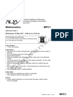 AQA-MPC1-QP-Jun11 (Condensed)