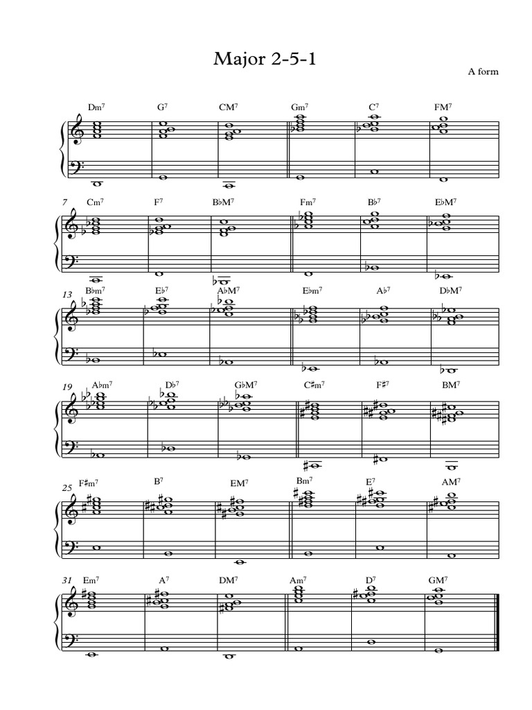 Major 2-5-1 A Form - Full Score | PDF