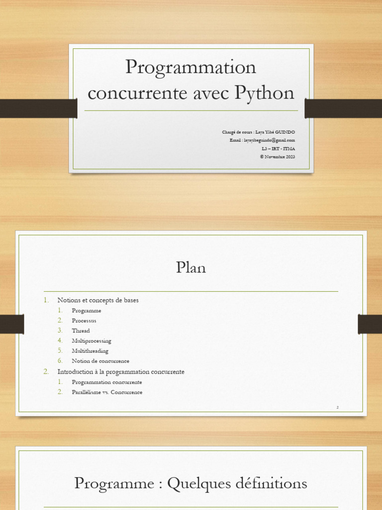Programmation Concurrente en Python | PDF | Thread (informatique ...