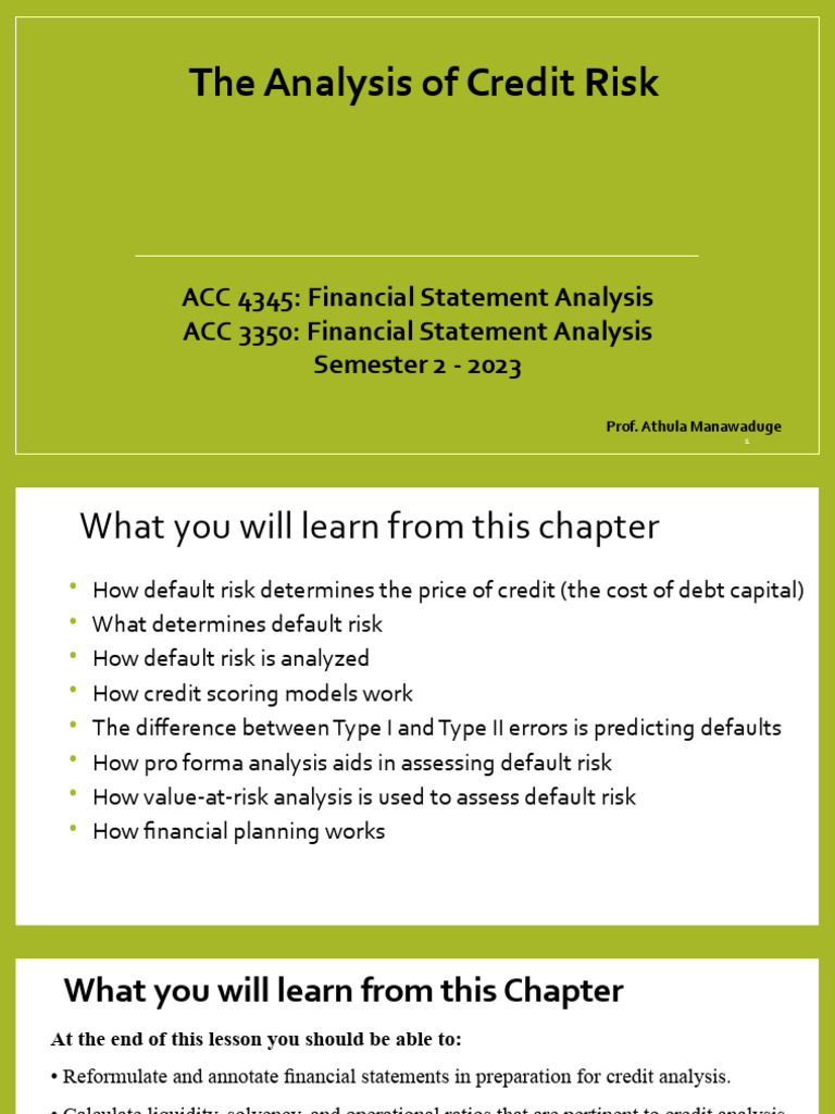 Key Ratios in Credit Risk Analysis | PDF | Credit Rating | Debt