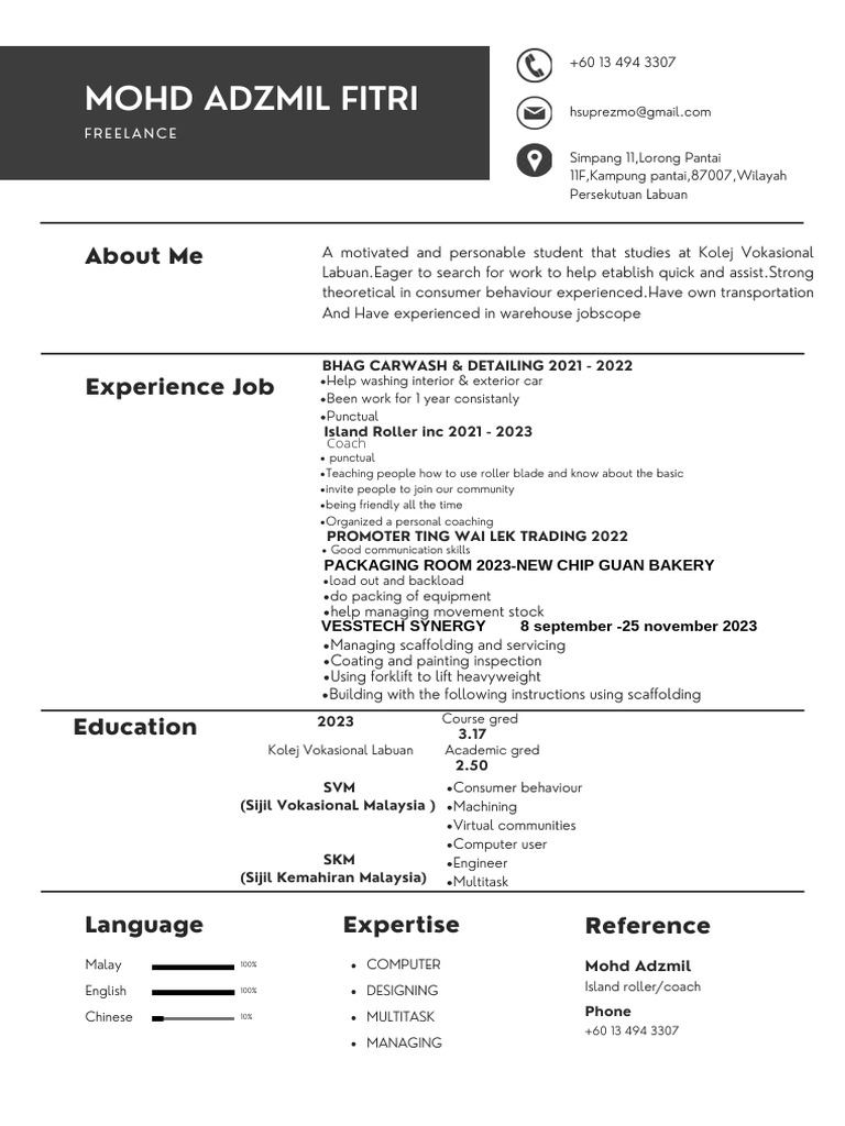 Abu Abu Minimalist Resume PDF - 1701477594
