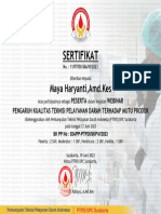 Sertifikat Maya Haryanti, Amd - Kes - Webinar PTPDI DPC Surakarta