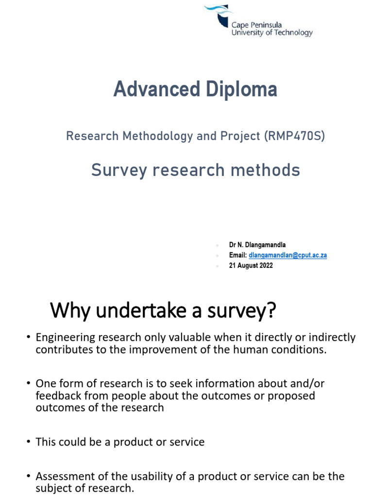 rmp470s-lecture-5-survey-research-methods-pdf-survey-methodology