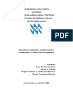 INSTANCIA, NIVELES Y ACTORES DE LA PLANIFICACIÓN EN vENEZUELA