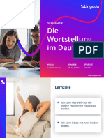 Die Wortstellung Im Deutschen: Grammatik