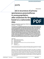Trends in Recurrence of Primary Spontaneous Pneumothorax in Young Population After Treatment For First Episode Based On A Nationwide Population Data