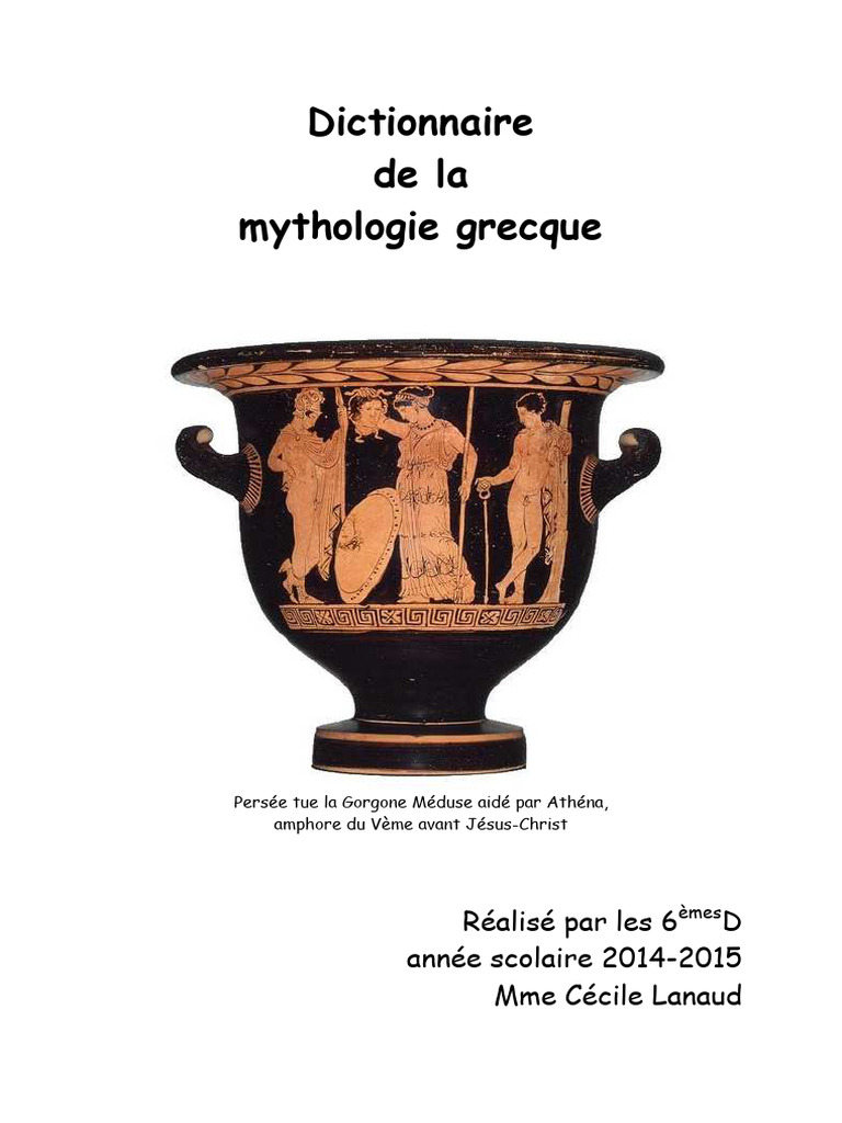Dictionnaire de la mythologie grecque | PDF | Zeus | Jason