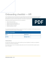 Onboarding Checklist HR