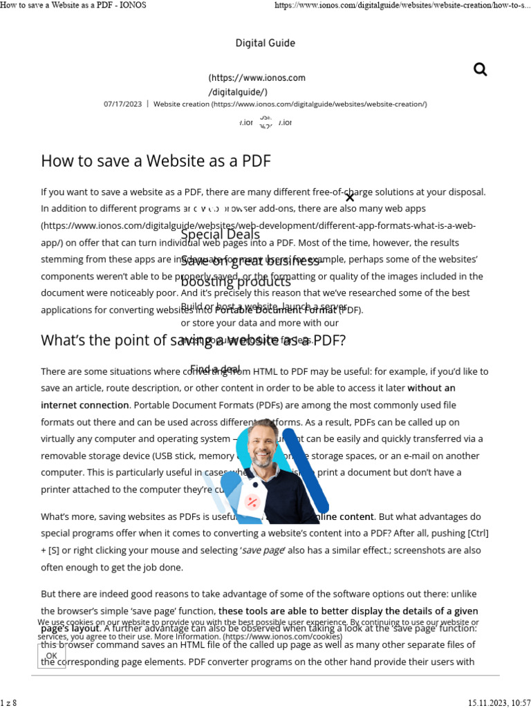 How To Save A Website As A PDF - IONOS | PDF | Websites | World Wide Web