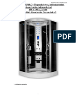 22.8318 És 22.8318.G Negyedköríves, Hidromasszázs Zuhanykabin Elektronikával 100 X 100 X 215 CM Használati Útmutató És Garancialevél