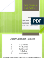 Kelompok V (5) Golongan Halogen - Kimia Anorganik B (Revisi)