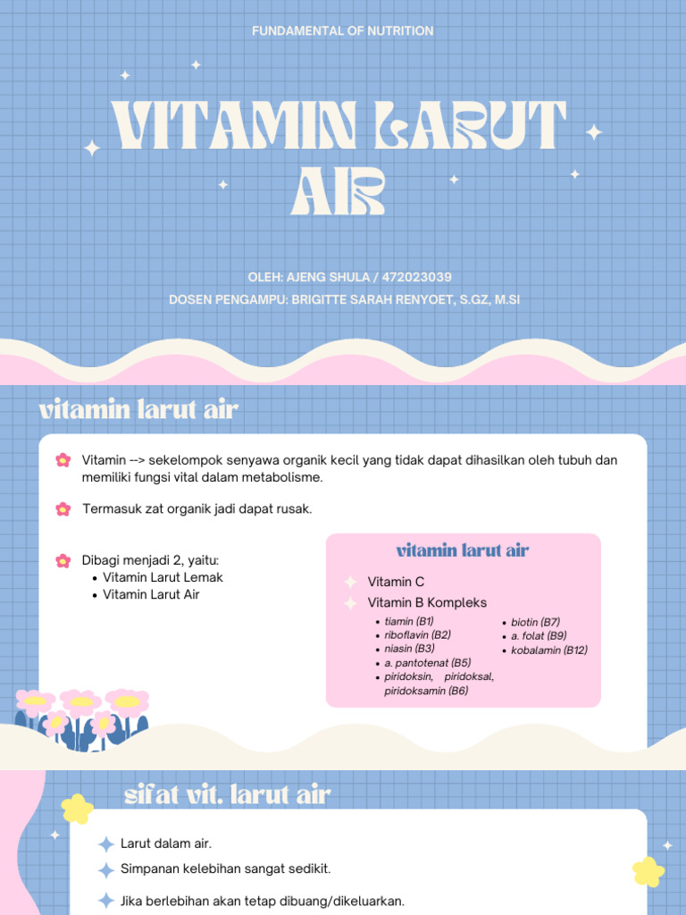 Ajeng S - BM Vitamin Larut Air | PDF | Kesehatan Holistik