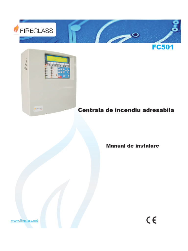 Manual de Instalare Pentru Centrala de Incendiu FC501 in Limba romanaRO ...