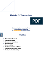 Module 17: Transactions: Database System Concepts, 7 Ed