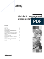 Module 3: Language and Syntax Enhancements