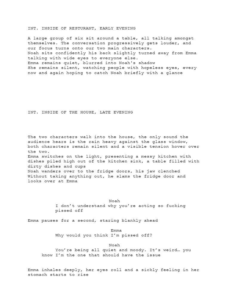 Script Writing Practice | PDF