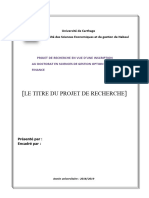 Modele de Presentation D Un Projet de Recherche DOCTORAT FINANCE