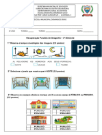 AVALIAÇÃO RECUPERAÇÃO PARALELA DE GEOGRAFIA - 1° Ano