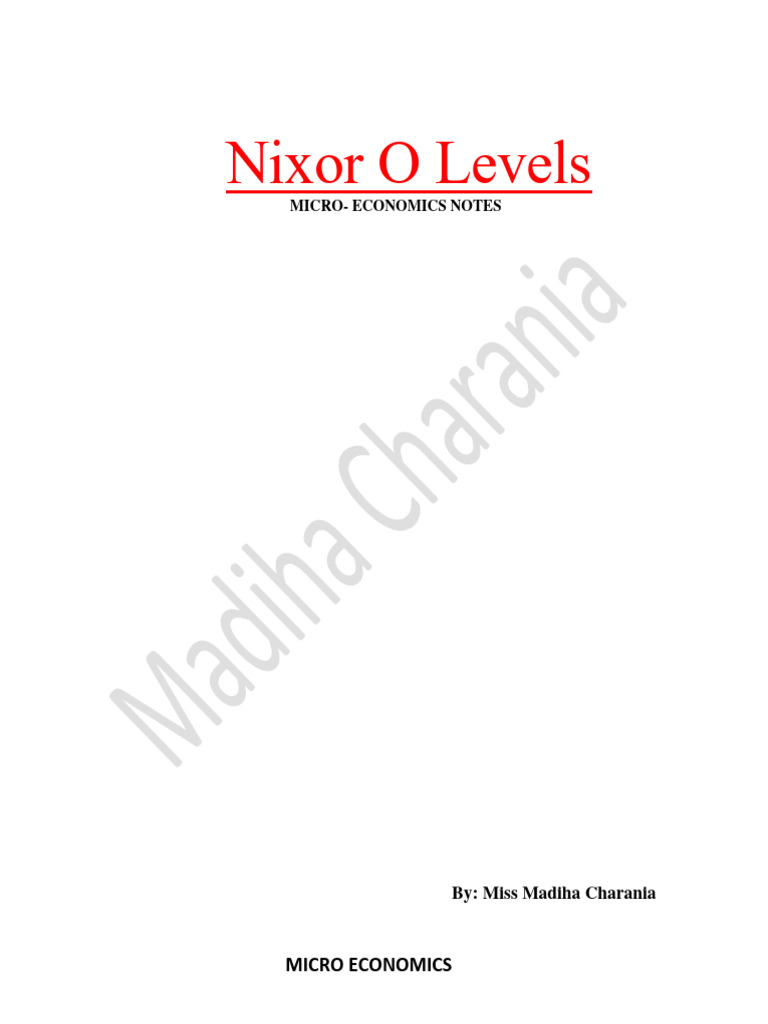 Compiled Micro Economics Notes Pdf Banks Economic Equilibrium