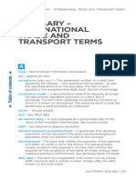 Glossary - Internationa Trade and Transport Terms