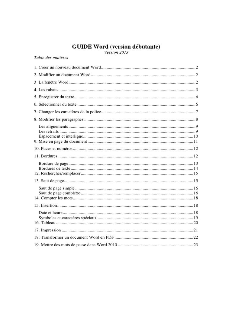 Word Source | PDF | Microsoft Word | Mise en page
