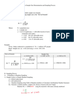 Illustration For Sample Size and Sampling Process